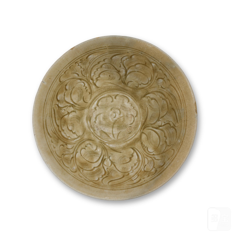 宋 耀州青釉花卉紋盤 | A LARGE YAOZHOU-STYLE CELADON-GLAZED 'FLORAL' DISH - 图6